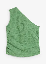 One shoulder-topp i strukturert materiale, bonprix