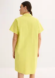 Kjole i bomull og vid modell med sydd fold, bonprix
