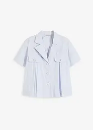 Kortarmet bluse i bomullspoplin, bonprix