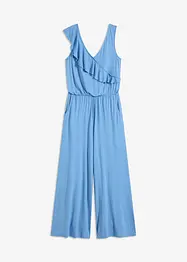 Jumpsuit i jersey med volang, bonprix