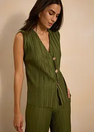 Topp i plissert materiale, bonprix