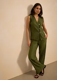 Topp i plissert materiale, bonprix
