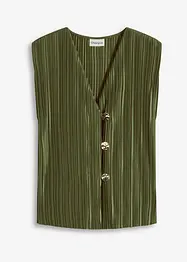 Topp i plissert materiale, bonprix
