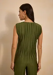 Topp i plissert materiale, bonprix