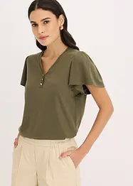 Topp med viskose og knapper, bonprix