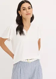 Topp med viskose og knapper, bonprix
