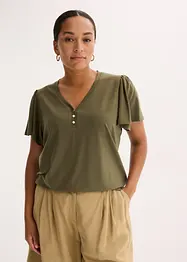 Topp med viskose og knapper, bonprix