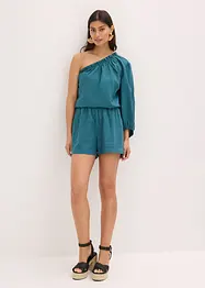One shoulder-bluse med lin, bonprix