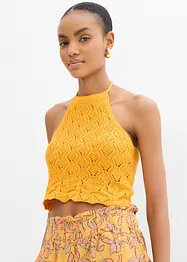 Halterneck-topp i strikket materiale, bonprix