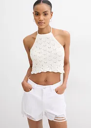 Halterneck-topp i strikket materiale, bonprix