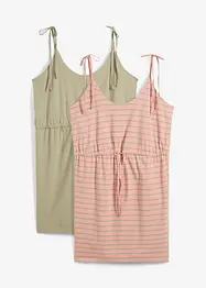 Jerseykjole i 100% bomull (2-pack), bonprix