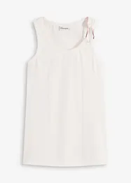 Ribbet topp med pyntespenne i hamret materiale, bonprix