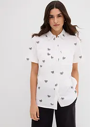 Kortermet bluse av musselin, bonprix