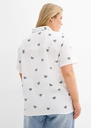 Kortermet bluse av musselin, bonprix