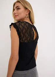Topp med blonder, bonprix