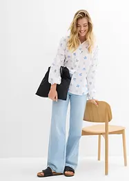 Oversized bluse av ren bomull, bonprix