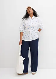 Oversized bluse av ren bomull, bonprix