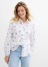 Oversized bluse av ren bomull, bonprix