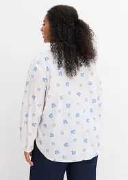 Oversized bluse av ren bomull, bonprix