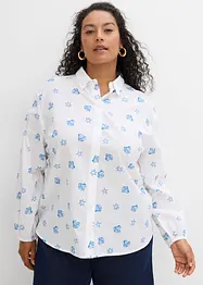 Oversized bluse av ren bomull, bonprix