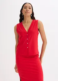 Ribbet vest i strikket stil, bonprix