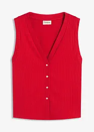 Ribbet vest i strikket stil, bonprix