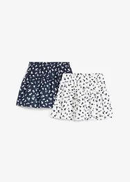Jerseyskjørt i 100% økologisk bomull (2-pack), bonprix