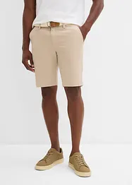 Stretchbermuda med belte, Regular Fit, bonprix