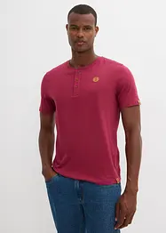Henley T-skjorte (2-pack) i ren økologisk bomull, bonprix