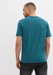 Henley T-skjorte (2-pack) i ren økologisk bomull, bonprix