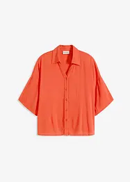 Kort strandbluse i lett viskose, bonprix