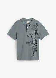Piké-poloskjorte i ren bomull, Slim Fit, kortermet, bonprix