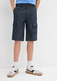 Lang cargoshorts i Chambray-materiale, Regular Fit, bonprix