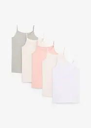 Singlet med myk bomull (5-pack), bonprix