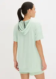 Oversized treningstopp med hette, hurtigtørkende, bonprix