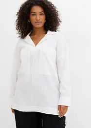 Skjortebluse i lett viskosemiks, bonprix