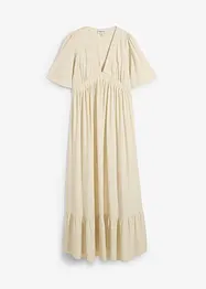 Maxikjole i lett viskose med volang, bonprix