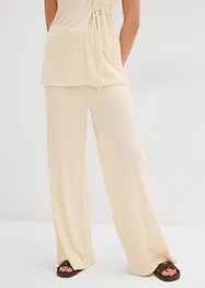 Vid bukse i strikket look, bonprix