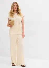 Vid bukse i strikket look, bonprix