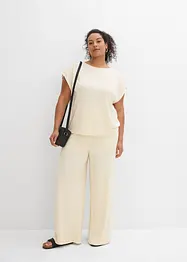 Vid bukse i strikket look, bonprix
