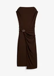 Midikjole i ribbet stil med drapering, bonprix
