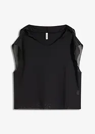 Transparent strandtopp med hette, bonprix