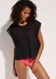 Transparent strandtopp med hette, bonprix
