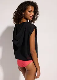 Transparent strandtopp med hette, bonprix