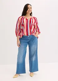 Bluse i strukturert viskose, bonprix