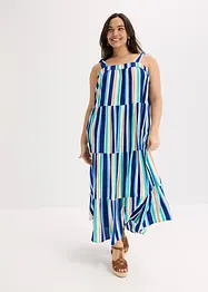 Stripemønstret kjole med stropper, av strukturert viskose, bonprix