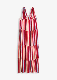 Stripemønstret kjole med stropper, av strukturert viskose, bonprix