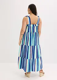 Stripemønstret kjole med stropper, av strukturert viskose, bonprix