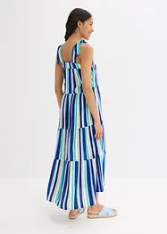 Stripemønstret kjole med stropper, av strukturert viskose, bonprix