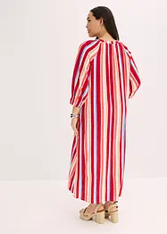 Stripemønstret kaftankjole av strukturert viskose, bonprix